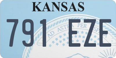 KS license plate 791EZE