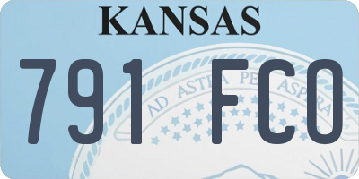 KS license plate 791FCO