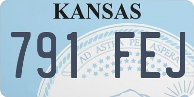 KS license plate 791FEJ