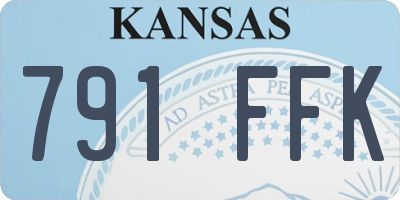 KS license plate 791FFK