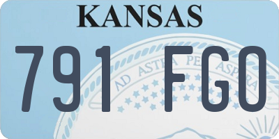 KS license plate 791FGO