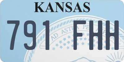 KS license plate 791FHH