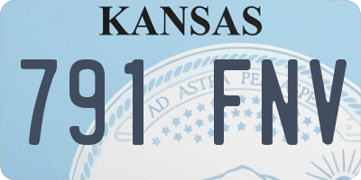 KS license plate 791FNV