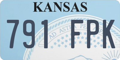 KS license plate 791FPK