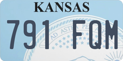 KS license plate 791FQM