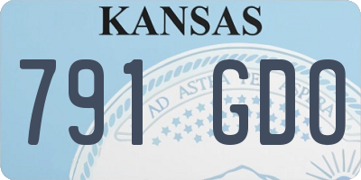 KS license plate 791GDO