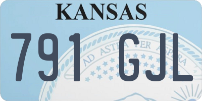 KS license plate 791GJL