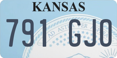 KS license plate 791GJO