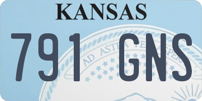 KS license plate 791GNS
