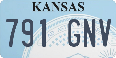 KS license plate 791GNV