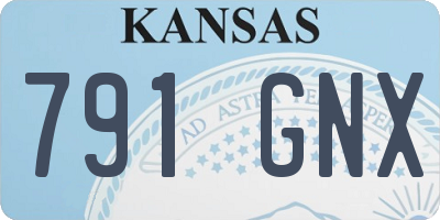 KS license plate 791GNX