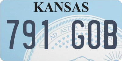 KS license plate 791GOB
