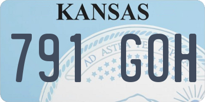 KS license plate 791GOH