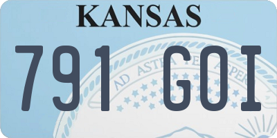 KS license plate 791GOI