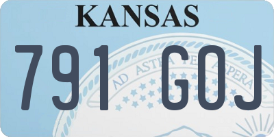 KS license plate 791GOJ