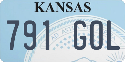 KS license plate 791GOL