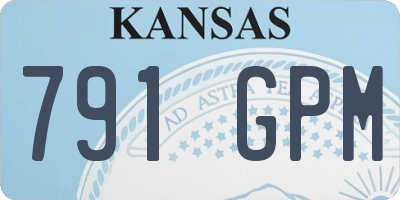 KS license plate 791GPM