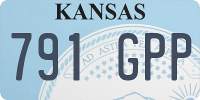 KS license plate 791GPP