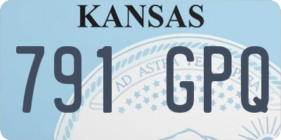 KS license plate 791GPQ