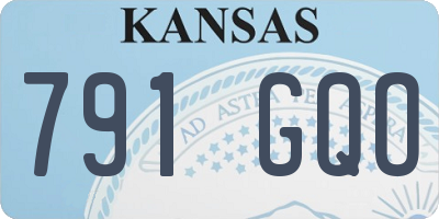 KS license plate 791GQO