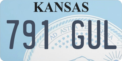 KS license plate 791GUL