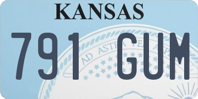 KS license plate 791GUM