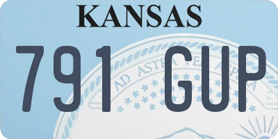 KS license plate 791GUP