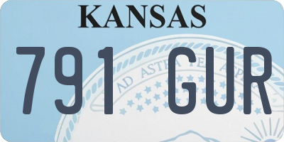KS license plate 791GUR