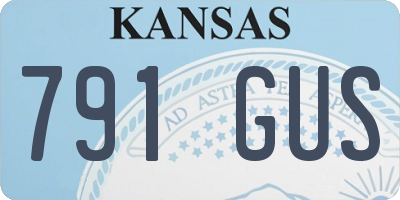 KS license plate 791GUS
