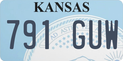 KS license plate 791GUW