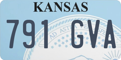 KS license plate 791GVA