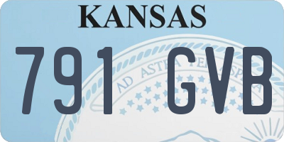 KS license plate 791GVB