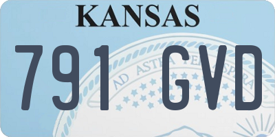 KS license plate 791GVD