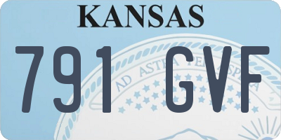 KS license plate 791GVF