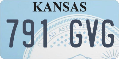 KS license plate 791GVG
