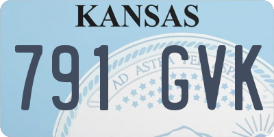KS license plate 791GVK
