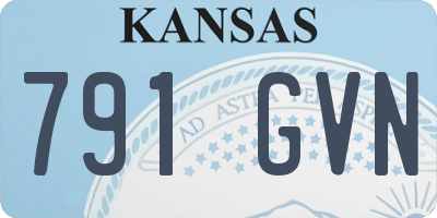 KS license plate 791GVN