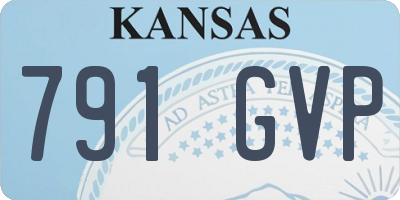 KS license plate 791GVP