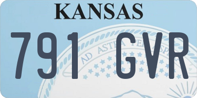 KS license plate 791GVR