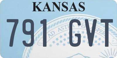 KS license plate 791GVT