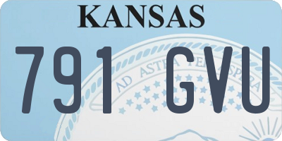 KS license plate 791GVU