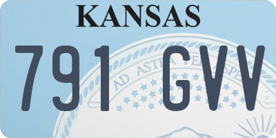 KS license plate 791GVV
