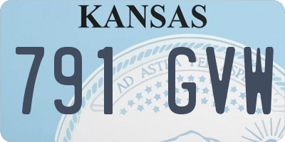 KS license plate 791GVW