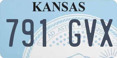 KS license plate 791GVX