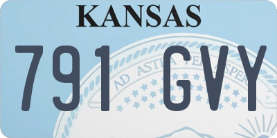 KS license plate 791GVY