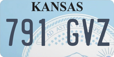 KS license plate 791GVZ