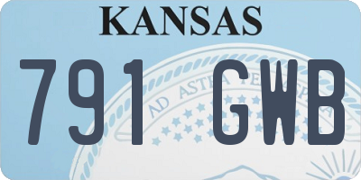 KS license plate 791GWB