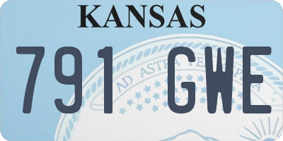 KS license plate 791GWE