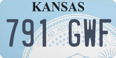 KS license plate 791GWF
