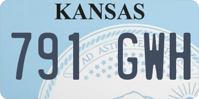 KS license plate 791GWH